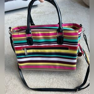 NWT Drink/Wine Striped Multicolor Tote Bag